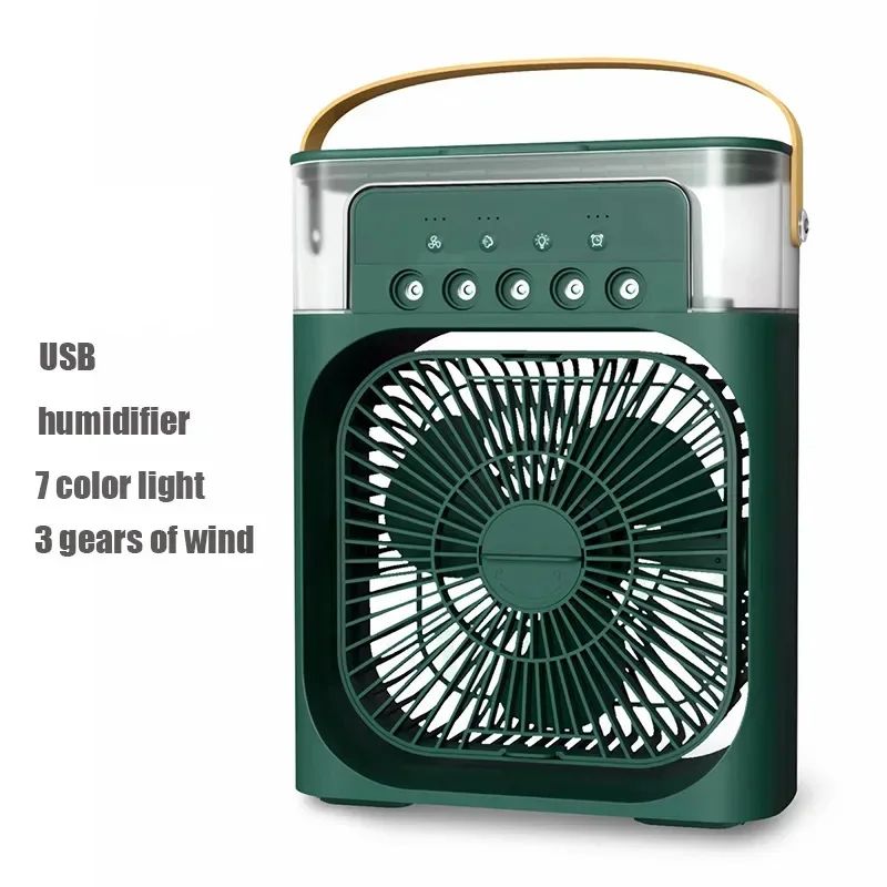 Portable 3 In 1 Fan AIr Conditioner Household Small Air Cooler LED Night Lights Humidifier Air Adjustment Home Fans