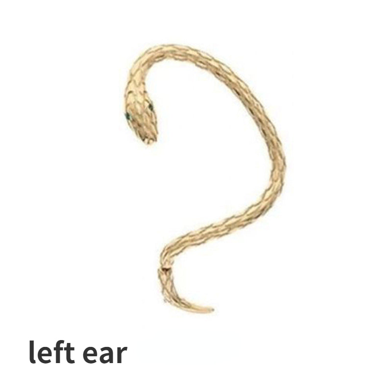 Vintage Snake Wrap Ear Hook Stainless Steel Earrings for Women