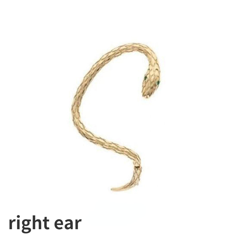 Vintage Snake Wrap Ear Hook Stainless Steel Earrings for Women